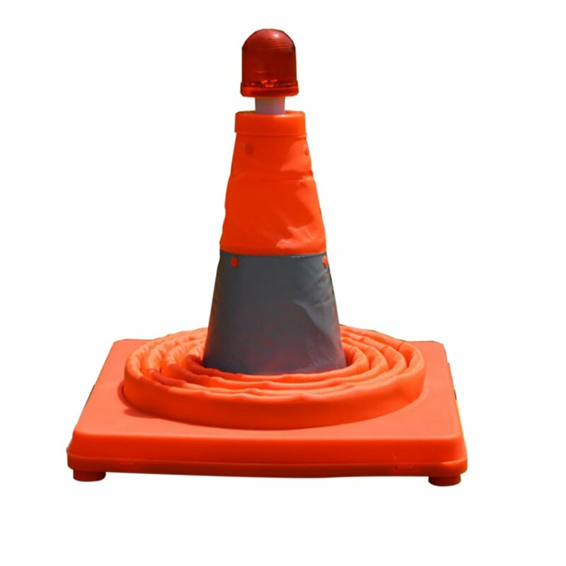 Hot Telescopic Folding Road Cone Barricades Warning Sign Reflective Oxford Traffic Cone Traffic Facilities For Road Safety