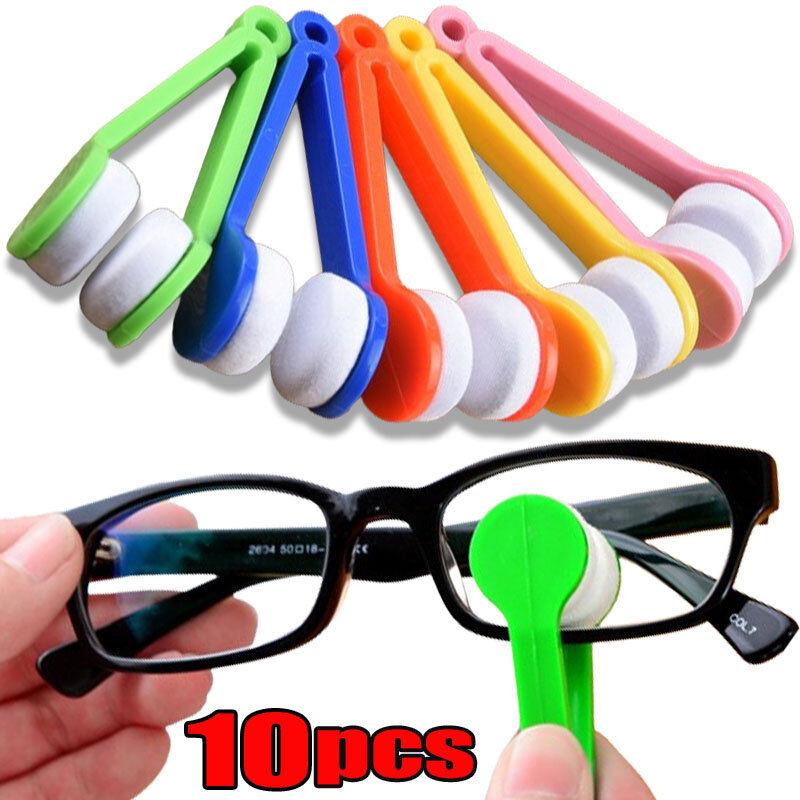 휴대용 다기능 안경 청소 문지름, 안경 선글라스 안경, 극세사 클리너 브러시, 닦는 도구, 10 개, 5 개, 1 개