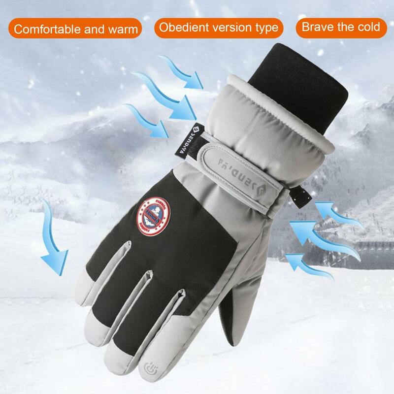 Rękawice zimowe rękawice do jazdy na łyżwach wodoodporne wiatroszczelne rękawiczki do obsługiwania ekranów dotykowych termiczne do jazdy na rowerze pozostają ciepłe połączone podczas zimowych przejażdżek