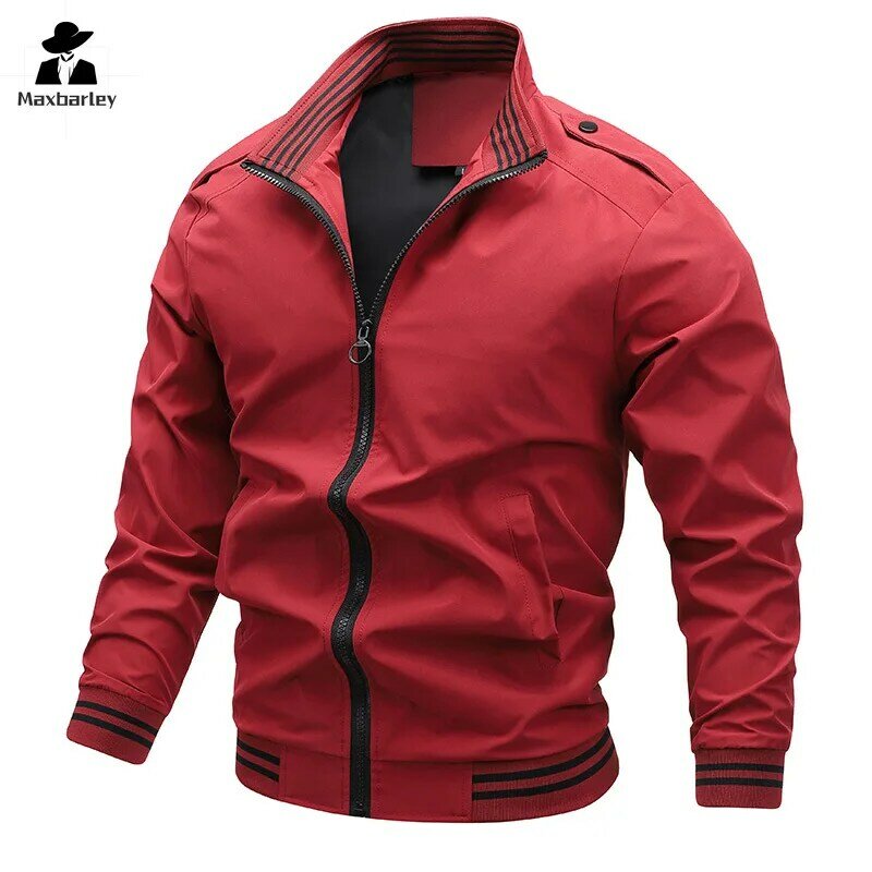 2024 New Autumn Aviator Bomber Jacket giacca da moto antivento nera moda classica da uomo Casual Business Slim Fit Coat
