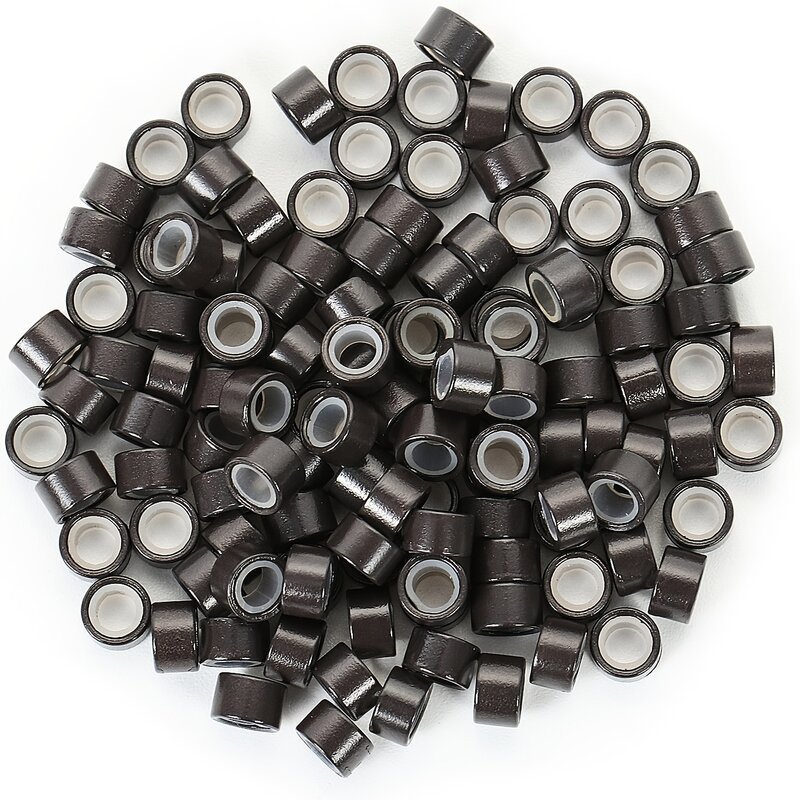 500pcs 5mm*3mm*3mm Silicone Micro Link Tube Ring for Wig Hair Extensions Lined Beads Salon Tools 5 Colors