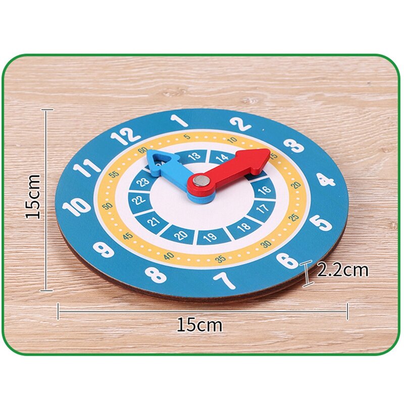 Wooden Early Education Children's Addition Subtraction Counting Toys Primary School Clock Model Teaching Aid