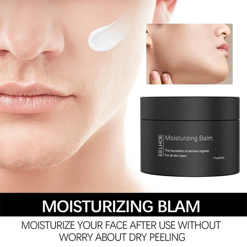 Creme facial hidratante para homens, corretivo, marcas de acne, clareamento, creme isolante, poros encolhendo, cuidados com a pele facial, T1E2, 50ml