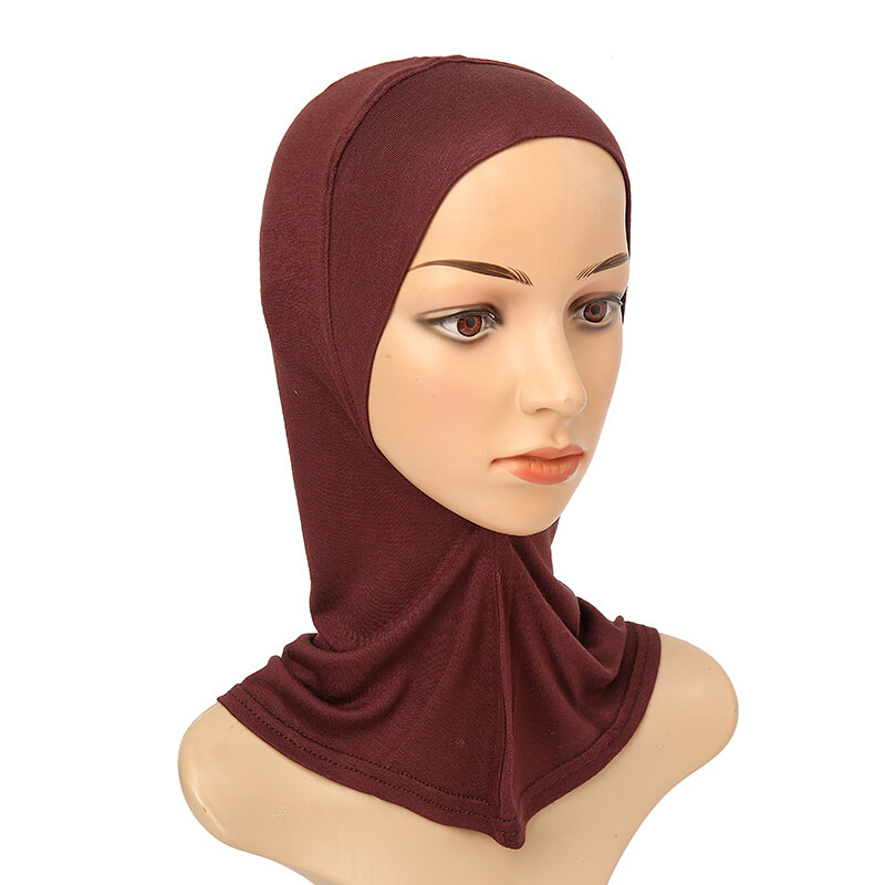 غطاء كامل عمامة قطن إسلامي وشاح نسائي إسلامي ، قبعة حجاب داخلية ، وشاح رأس ، شال طويل ، رأس ملفوف للرقبة ، قبعة