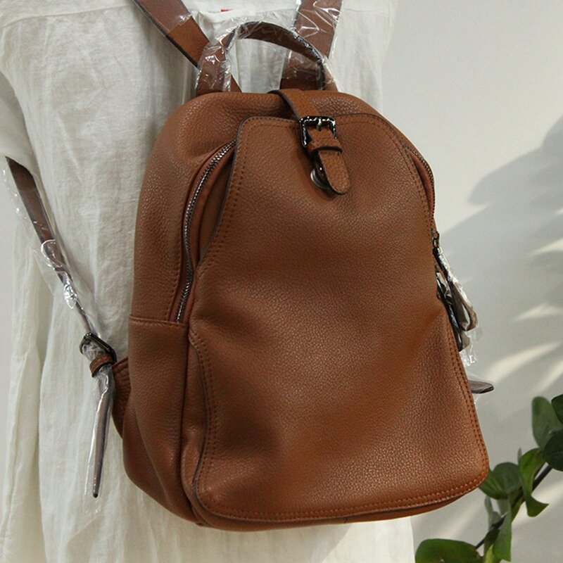 Новая женская кожаная дорожная сумка через плечо, школьная сумка из воловьей кожи для девочек