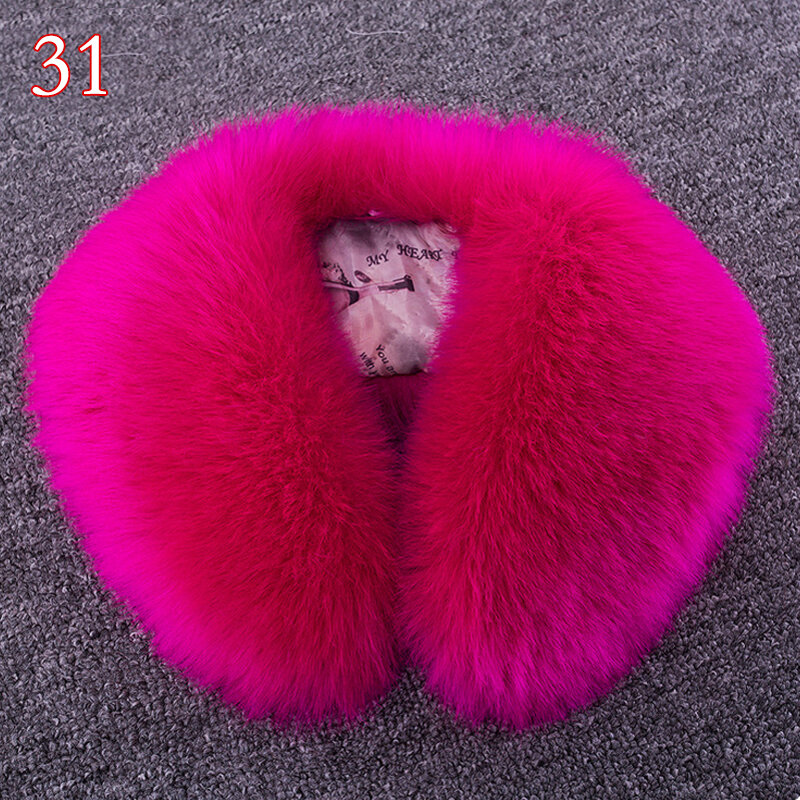 32 Color Fluffy Faux Fur Scarf With 5 Elastic Loops Soft Warm Woman Man Bib Shawl Winter Jacket Coat Collar Decorating Accessory