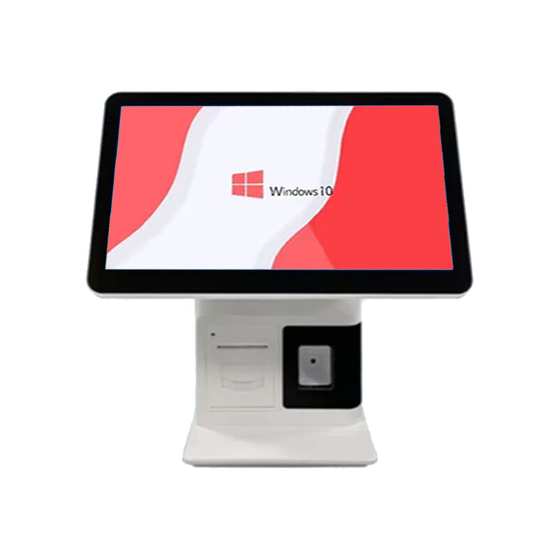 Terminale POS Windows a schermo singolo o doppio con Scanner 2D stampante termica da 58mm Touch Screen Intel i3/i5 Win10 registratore di cassa
