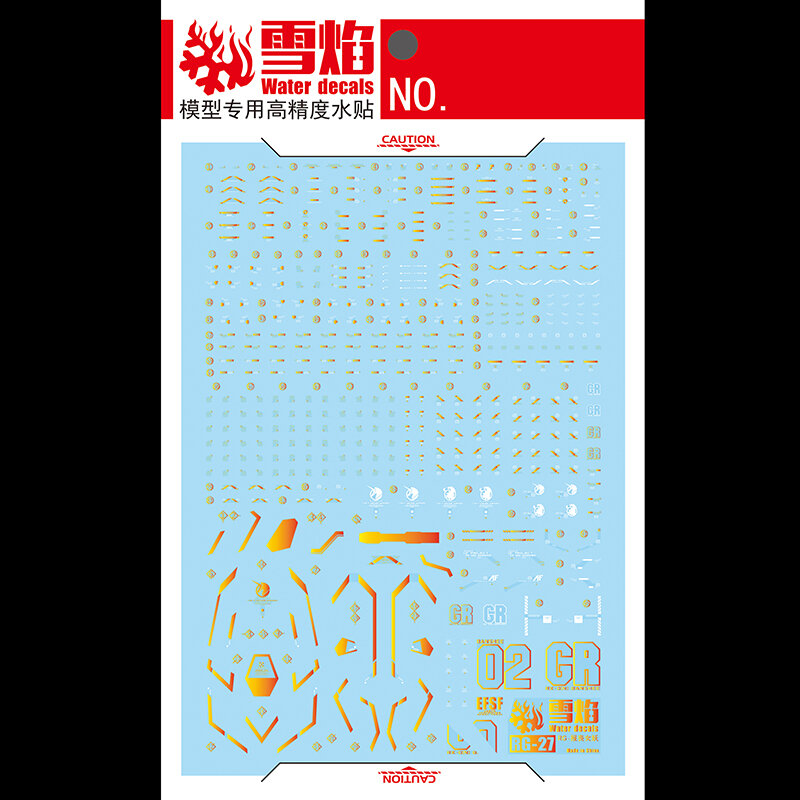 Model Decals Water Slide Decals Tool For 1/144 RG Unicorn 02 Banshee Norn (Coated) Sticker Models Toys Accessories