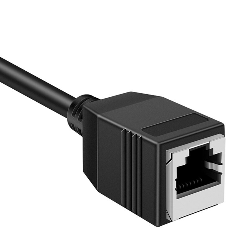 Przedłużacz kompatybilny z HDMI ze zintegrowanym lutowaniem RJ45 Lan Ethernet Extender TX RX żeński z kablem zasilającym