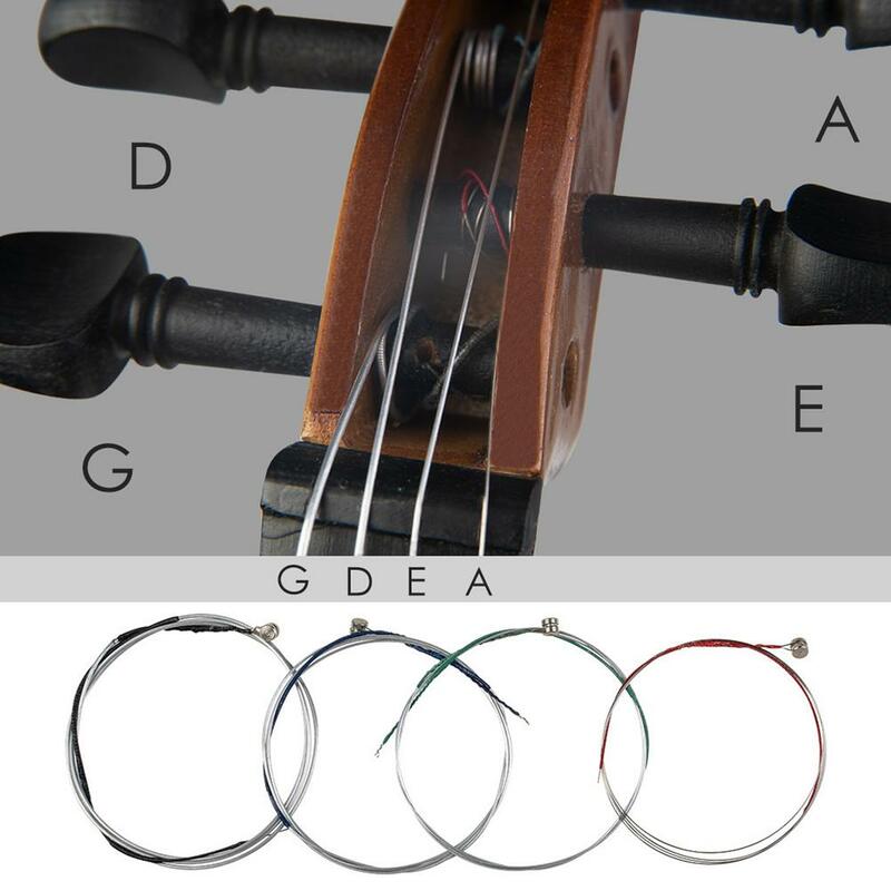 Profissional 4 pçs violino cordas kit para 3/4 4/4 1/2 1/4 1/8 violino substituição cordas instrumento musical acessórios