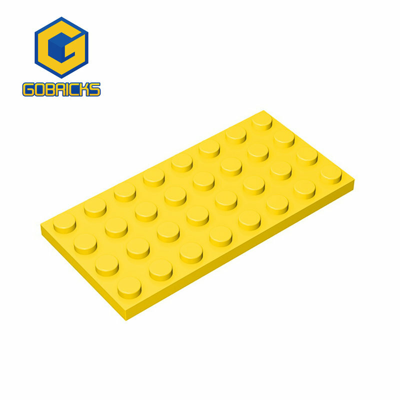 Gobricks-bloques de construcción DIY para niños, 10 piezas, 4x8 puntos, educativo, creativo, Compatible con juguetes de marca, 3035