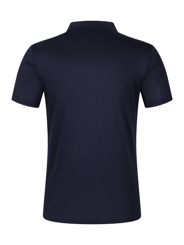 Новая Однотонная рубашка-поло, с коротким рукавом, двухслойный воротник, повседневная, модная, дышащая, приятная для кожи Летняя мужская рубашка