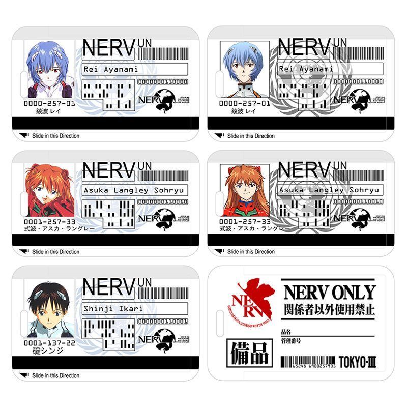 Anime Evangelion Ayanami Rei Card Cases Card Lanyard Cosplay Badge ID Credit Card Cards Holders Student Campus Card Hanging Gift