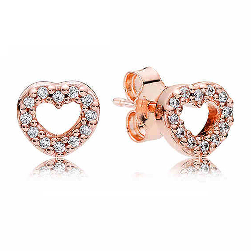 Baru S925 Populer Anting Tiara Wishbone Cinta Simpul Hati Menembak Bintang dengan Kristal Anting untuk Wanita Perhiasan Hadiah