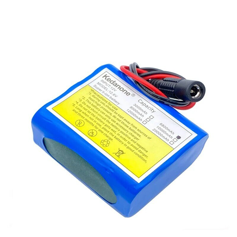 18650 Li-Ion 6.8 Ah 12V 6800mah Battery Rechargeable Batteries With Bms Lithium Battery Packs Protection Board +12.6v Charger