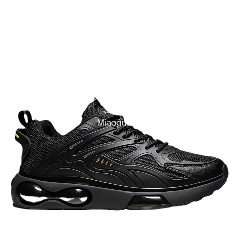 New Men's Shoes Versatile Fashion Thick Sole Sneakers Men 2024 Mesh Breathable Comfort Casual Black Running Shoes for Men Summer