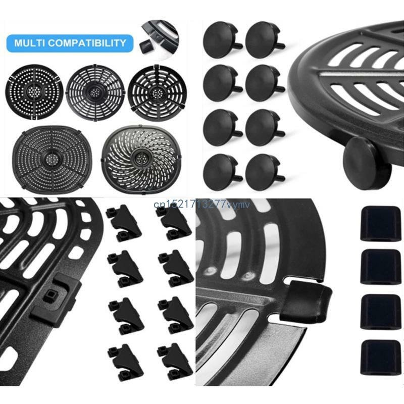10 piezas silicona freidora parachoques Premium pies cubierta protectora antiarañazos para bandeja