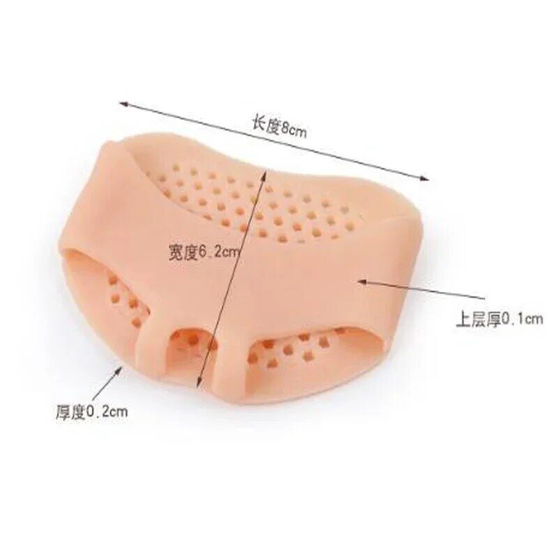 Almohadillas de metatarso de silicona, separador de dedos de los pies, alivio del dolor, plantillas de masaje ortopédico para pies, cojín elástico para el antepié, cuidado de los pies