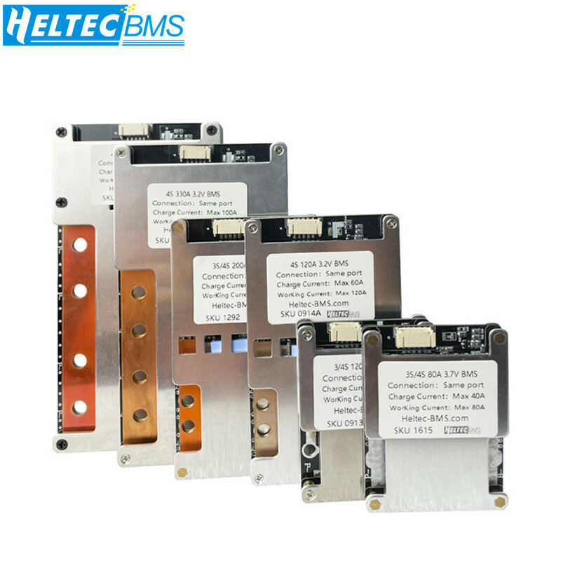 Heltecbms 3S 4S bms 12v lifepo4/18650/21700 lithium battery 80A 100A 120A 160A 200A 300A 330A380A balance board 12V UPS inverter