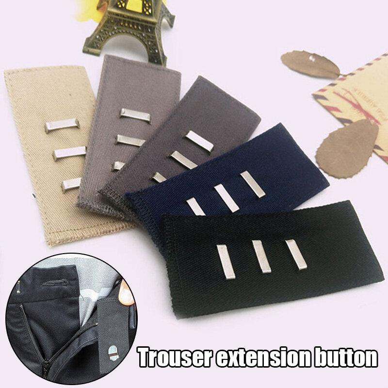1PC Waist Expander Button With Hooks For Tight Trousers Jeans Skirts Maternity Clothes Unisex Garment Accessories Belt Extension