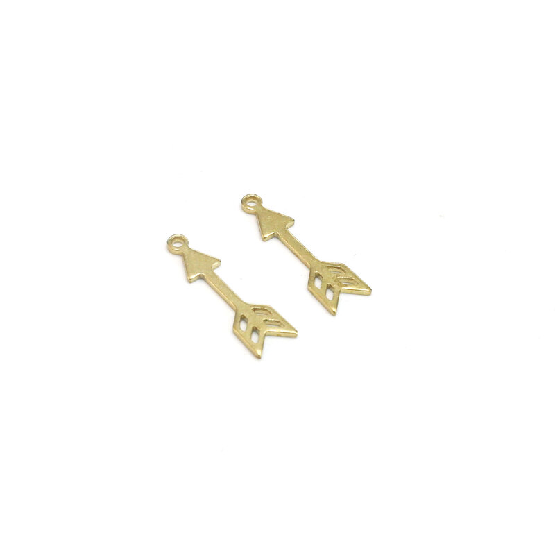 20pcs Brass Arrow Charms, Earring Charms, Earring Findings, 18.5x5.5x0.9mm, Dangle Earrings, Jewelry Making R1484
