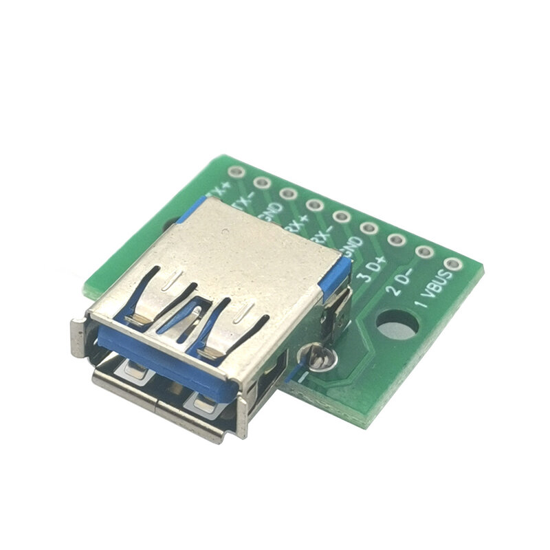 Adaptador macho hembra de 1 piezas y 4 pines, placa adaptadora MINI MICRO USB a DIP de 2,54 MM, conector 2,0 3,0, convertidor PCB, bloque de terminales de captura