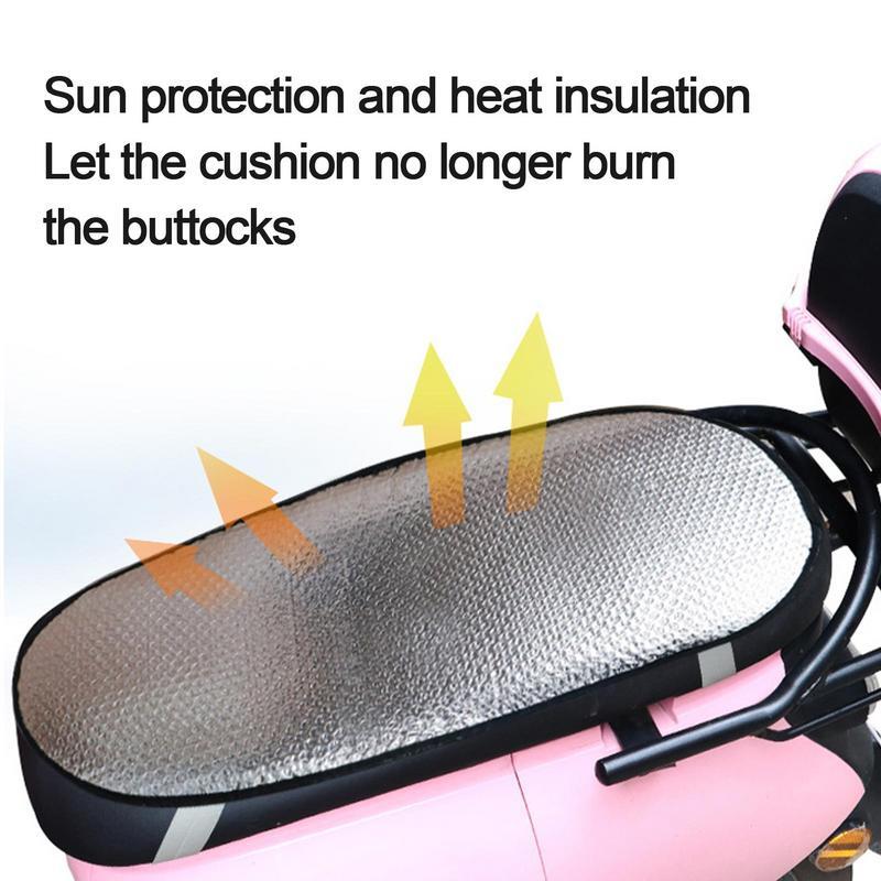 Protector solar Universal para motocicleta, almohadilla para asiento de Scooter, aislamiento térmico, película de aluminio