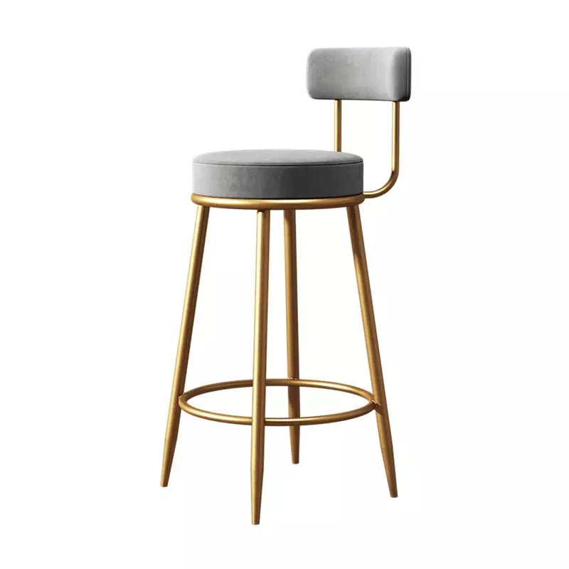 Silla de Bar de Metal para restaurante, mueble moderno de diseño nórdico de lujo, altura, mostrador al aire libre, SR50BC