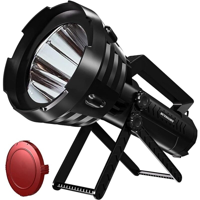 Rechargeable Spotlight Flashlight High Lumens 200000,Large Flashlight with 550 Yards Light Distance
