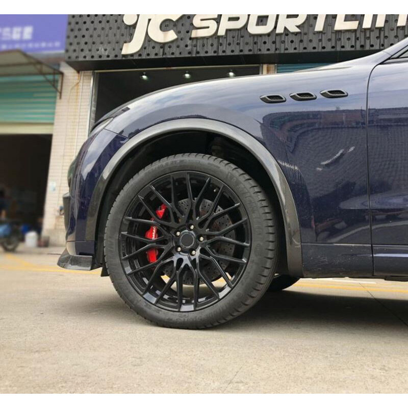 Arco ruota auto in fibra di carbonio razzi modanatura trim per Maserati Levante S Sport 4 porte 2017-2019 ruota svasata apertura ruota