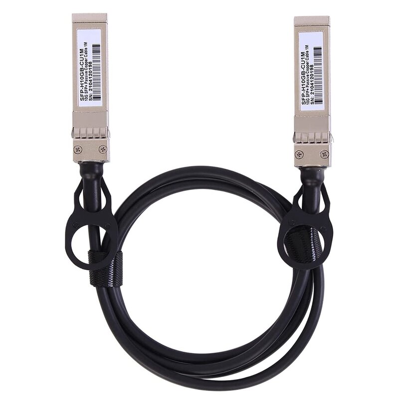 Cable SFP + Twinax de 10G, Cable pasivo de cobre de fijación directa (DAC) 10GBASE SFP para SFP-H10GB-CU1M,Ubiquiti, d-link (1M)