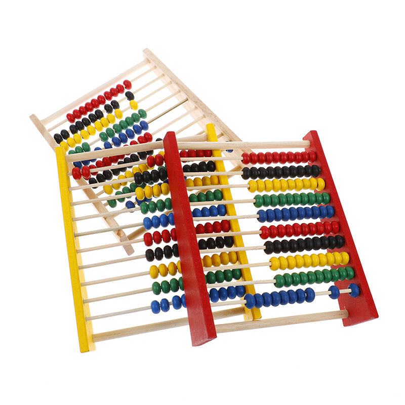 Colourful Abacus 10 kecepatan kayu, Abacus kecerdasan pengembangan kayu Abacus untuk matematika anak-anak untuk usia 3-6 tahun