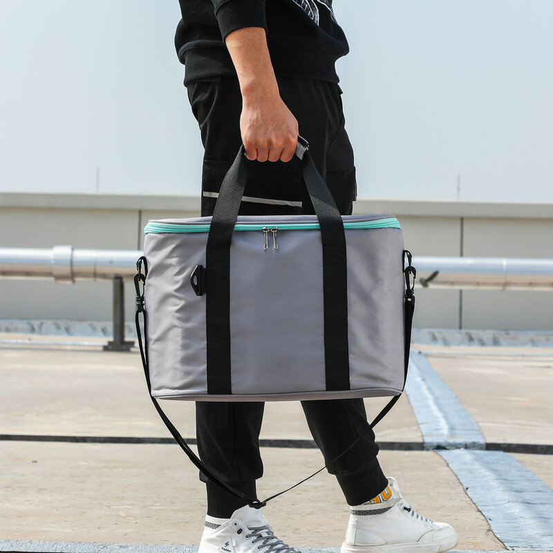 برودة حقيبة الكتف المرأة معزول صندوق تبريد الغذاء الحراري حمل الرجال كبير ليوبارد مقاوم للماء مانعة للتسرب المحمولة السفر قابلة لإعادة الاستخدام