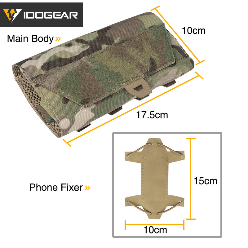 IDOGEAR Case Ponsel Taktis Universal Phone Pouch MOLLE Pouch Holder 3582