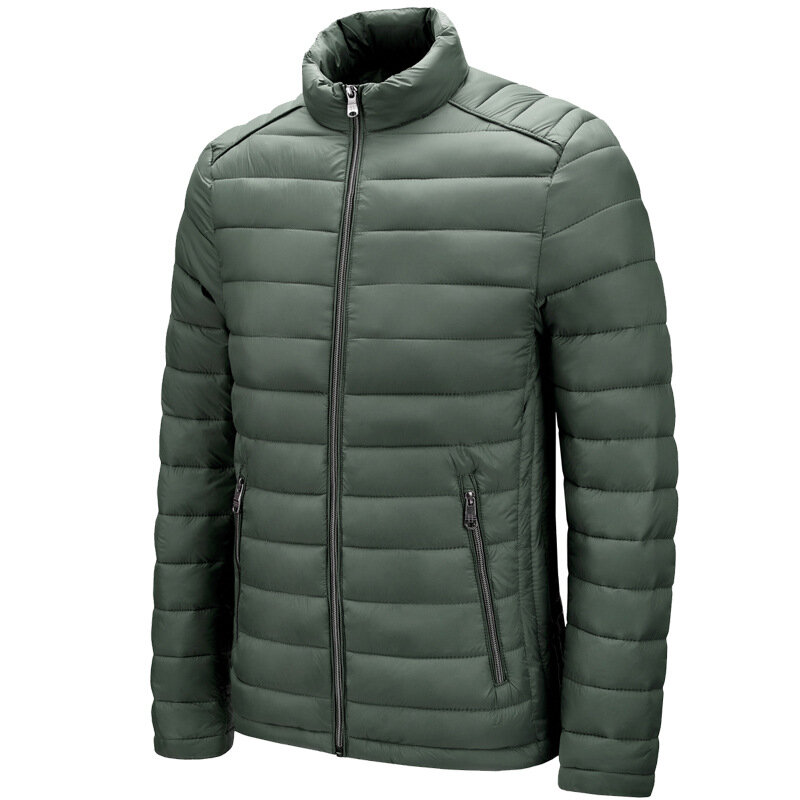 Мужская Легкая теплая куртка с воротником-стойкой, Повседневная ветрозащитная куртка с подкладкой, Осень-зима 2023