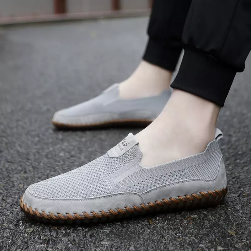 New Summer Mesh Men Casual Shoes Breathable Outdoor Loafers Fashion Plus Size Summer Men Shoes Men's Flats Comfortable Sneakers