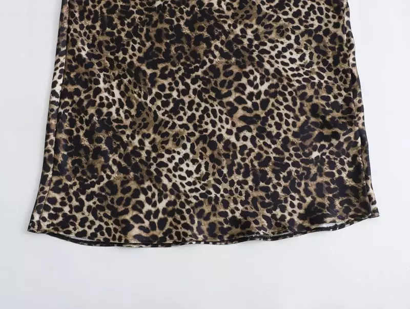 Women's 2024 New Chic Fashion Temperament Joker Animal Satin Texture Skirt Retro Slim Version Skirt Vestidos Mujer