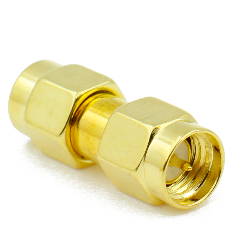 SMA Male to RP SMA Male Convertor RF Coax Adapter SMA Straight Goldplated In Series Wire Terminals 50ohm High Quanlity