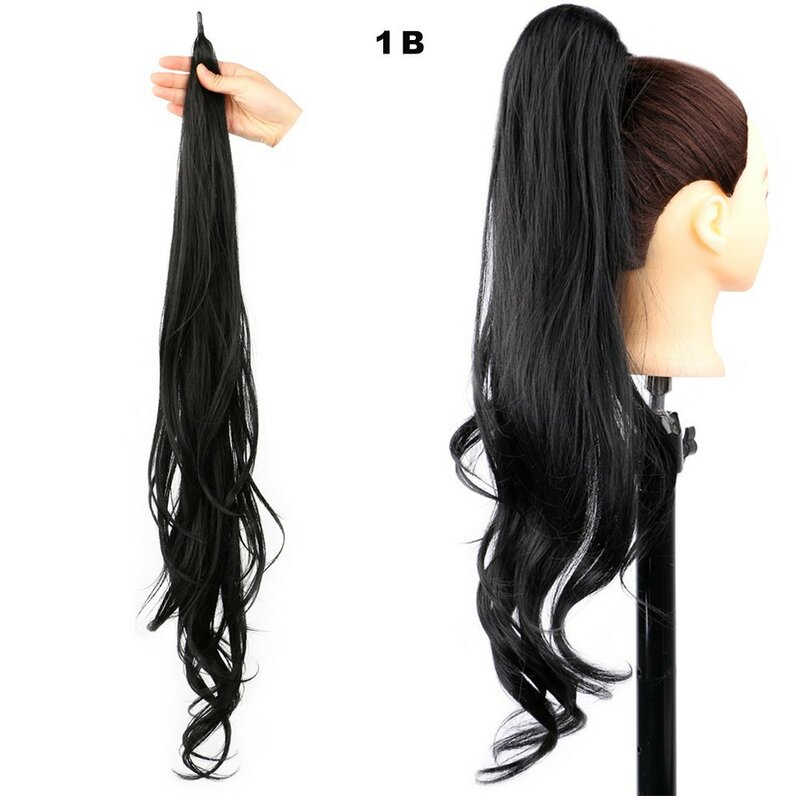 32inch Long Wavy Curly Ponytail Extension Versatile & Easy Wrap-Around Hairpiece for Women, Perfect for Daily Use and Special