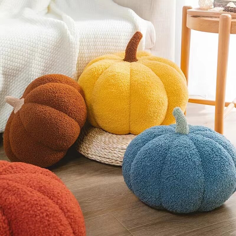 Nordic Style High Quality Soft Pumpkin Plush Pillow Toy Cute Stuffed Sofa Cushion Bedroom Decor Kids Birthday Gifts Baby Toys