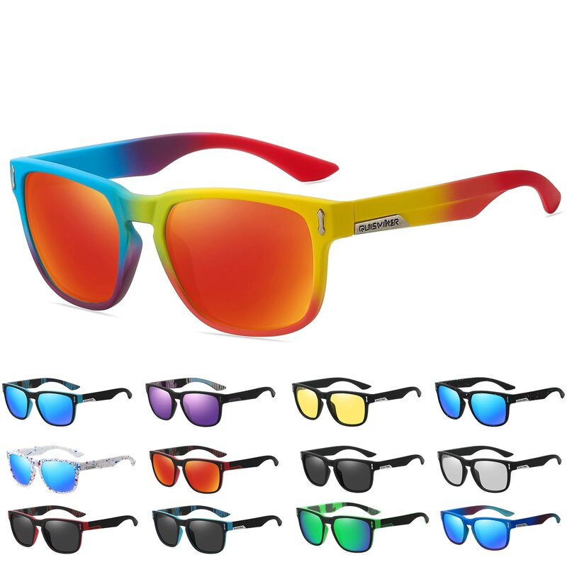 Óculos de sol polarizados para mulheres para prática de esportes ao ar livre, óculos de sol para pesca e uso durante a equitação. Óculos antirreflexo para homens com lentes coloridas e proteção UV400.