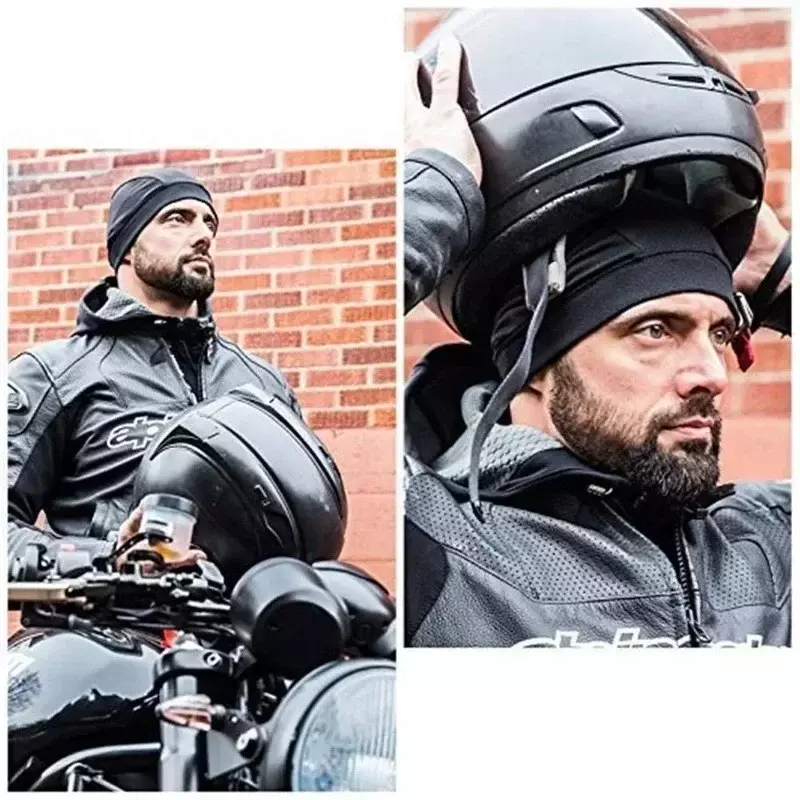 Topi dalam helm bersepeda cepat kering, untuk olahraga pria wanita, topi penyerap keringat dalam helm Balaclava sepeda motor