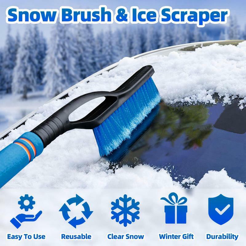 Cepillo de nieve multifuncional para coche, raspador de parabrisas de hielo para coche, camión, eliminación de nieve, parabrisas portátil, raspadores de hielo para automoción