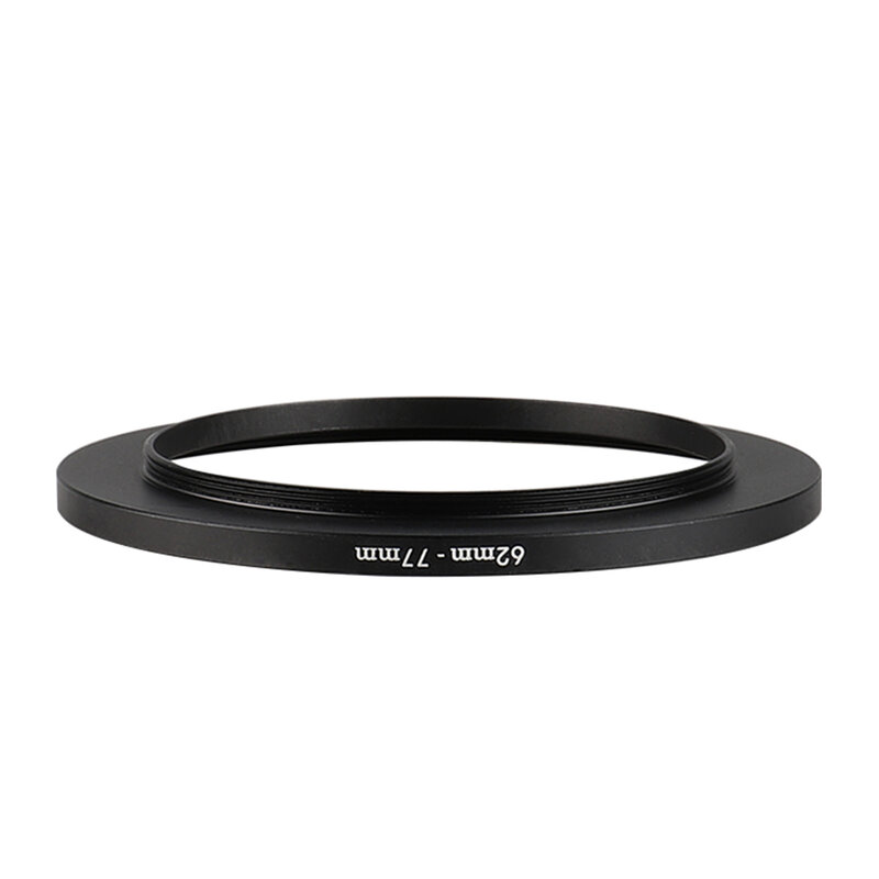 Aluminum Black Step Up Filter Ring 62mm-77mm 62-77mm 62 to 77 Filter Adapter Lens Adapter for Canon Nikon Sony DSLR Camera Lens