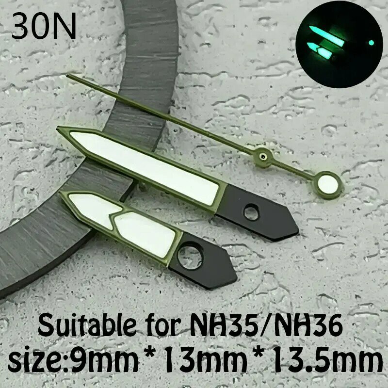 NH35 Hands  Watch Hands Pointer for NH34 NH36 NH35 NH38 NH70 4R35 4R36 Movement Green Luminous SKX007 Watch Replace Part