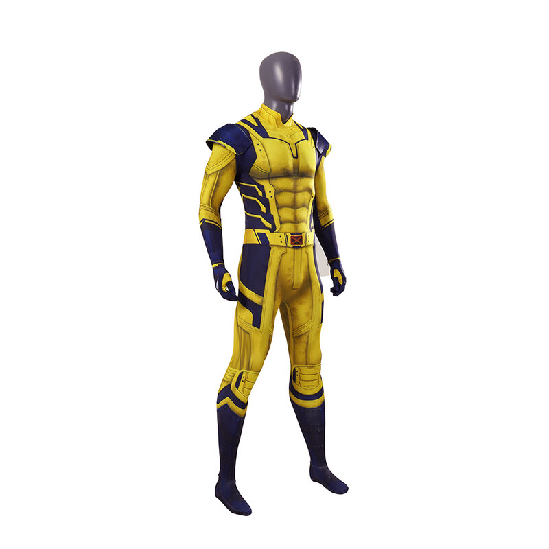 Male Superhero Metal Wolf Role-Playing High-Quality Zentai Tight Fitting Jumpsuit Wolf Claw Props Halloween Jialian Hua Clothing