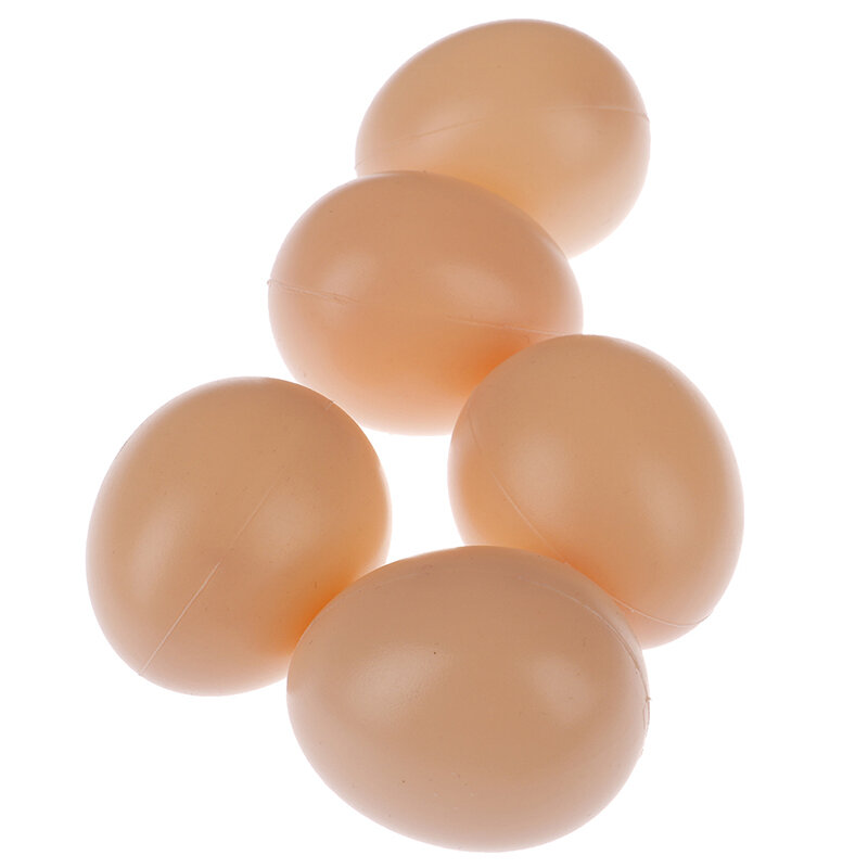 Huevos falsos de plástico para aves de corral, 5 piezas, para incubar, simulación de grafiti