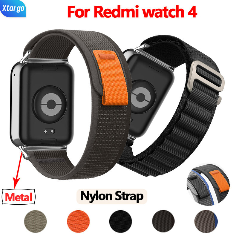 Correia de Nylon ajustável para Xiaomi Redmi Watch 4, Pulseira elástica, Pulseira para iWatch Mi Band 8 Pro Acessórios Banda