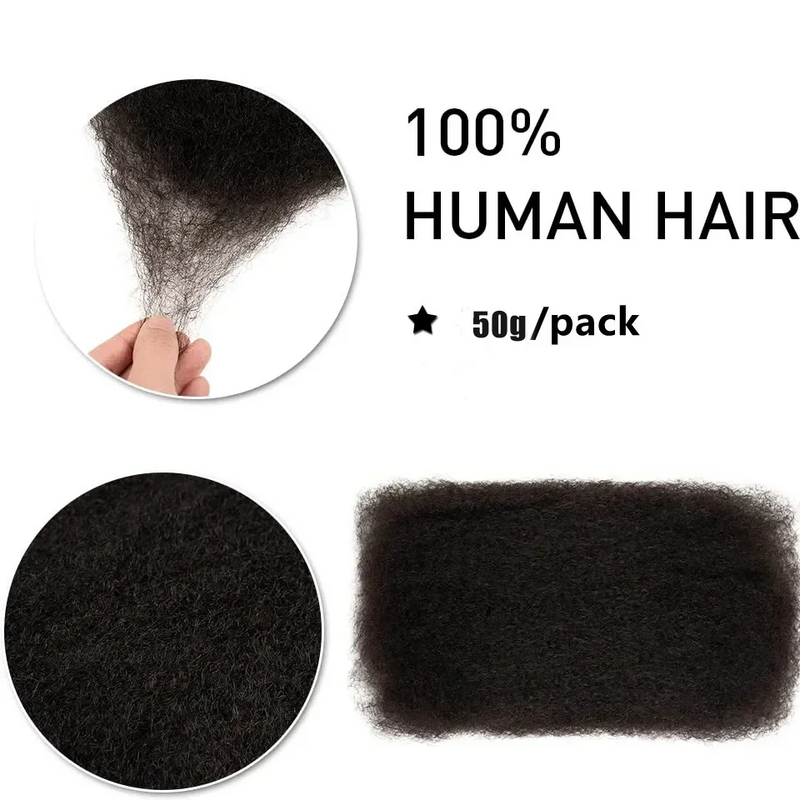 Rebeccaqueen Braziliaanse Remy Hair Afro Kinky Krullend Bulk Menselijk Haar Voor Vlechten 1 Bundel 50 G/stk Natuurlijke Kleur Vlechten Haar Geen Inslag