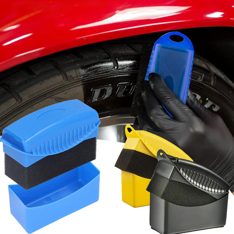ล้อรถขัดแว็กซ์ฟองน้ำแปรง ABS ล้างทำความสะอาดยาง Contour Dressing Applicator Pads รายละเอียดอุปกรณ์เสริม